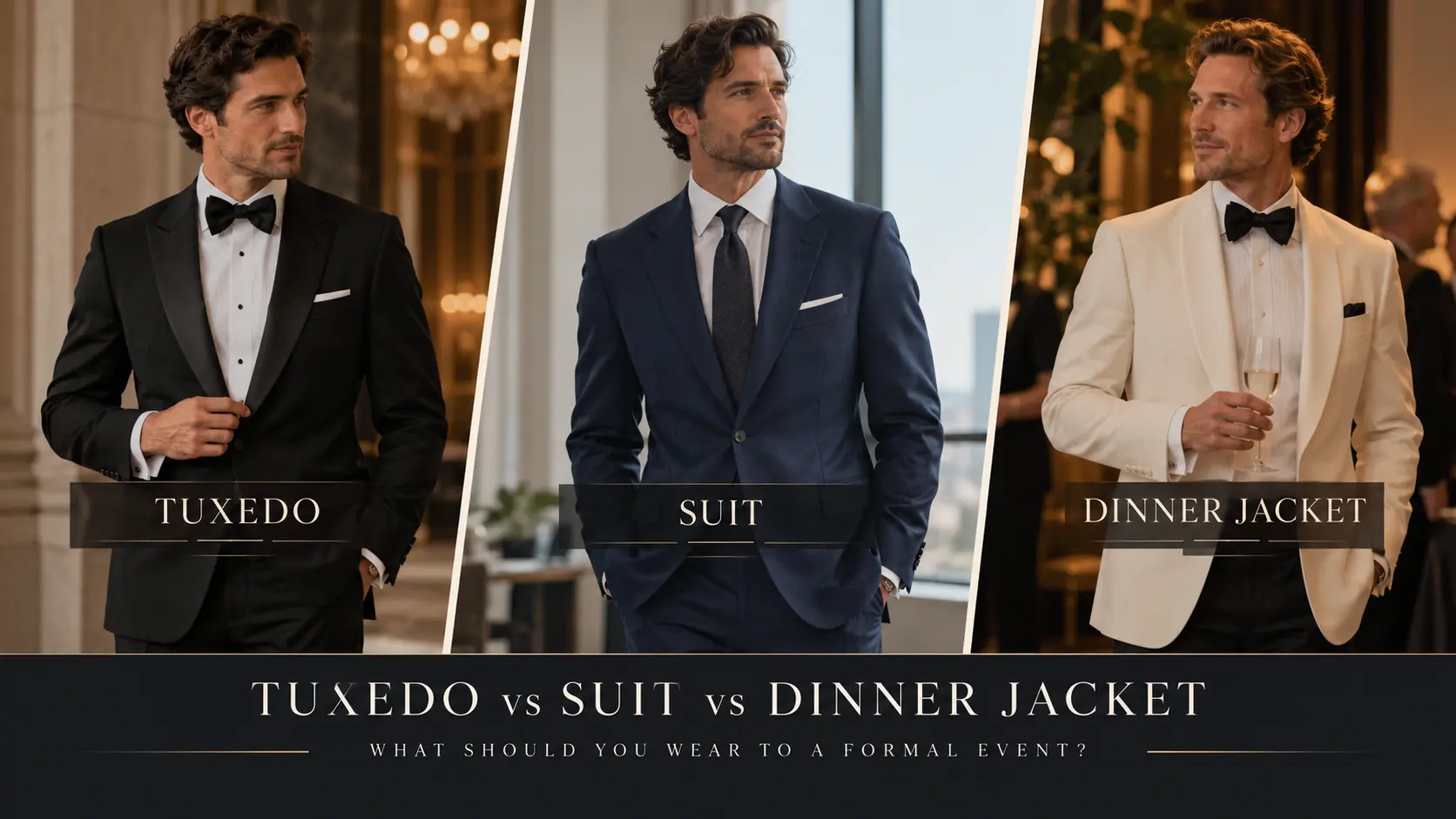 Tuxedo vs Suit vs Dinner Jacket: What Should You Wear to a Formal Event